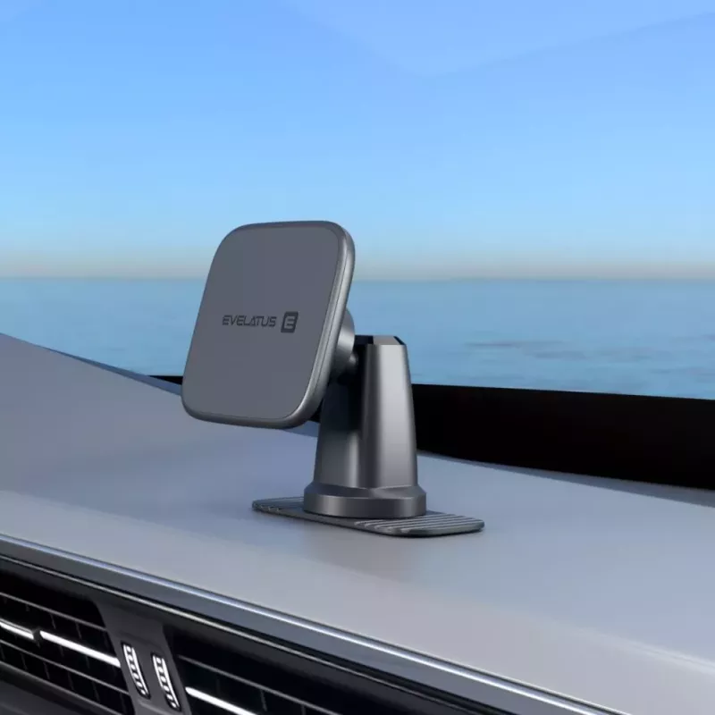 EVELATUS Suporte adesivo giratório 360 com MagSafe C2+K8 Preto