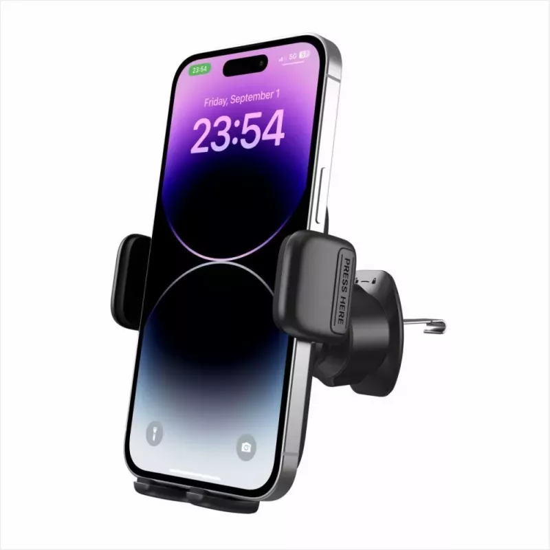Evelatus Suporte para saída de ar condicionado de automóvel H2+KAC001 Preto