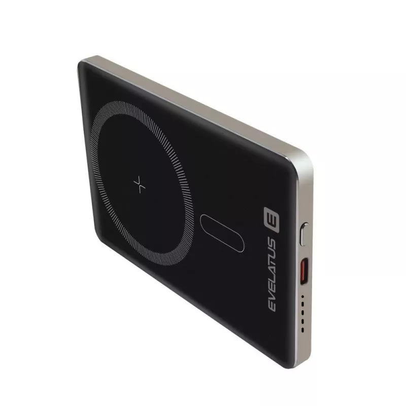 Evelatus Power bank PD20W 5000mAh MagLink Elite com carregamento sem fios Cinzento