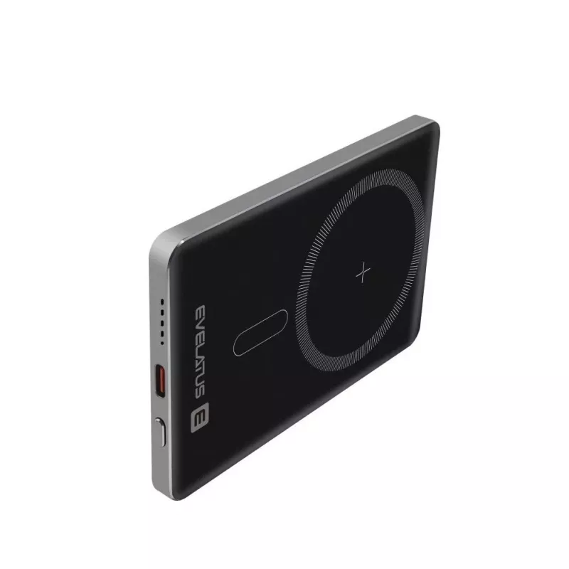 Evelatus Power bank PD20W 5000mAh MagLink Elite com carregamento sem fios Prateado