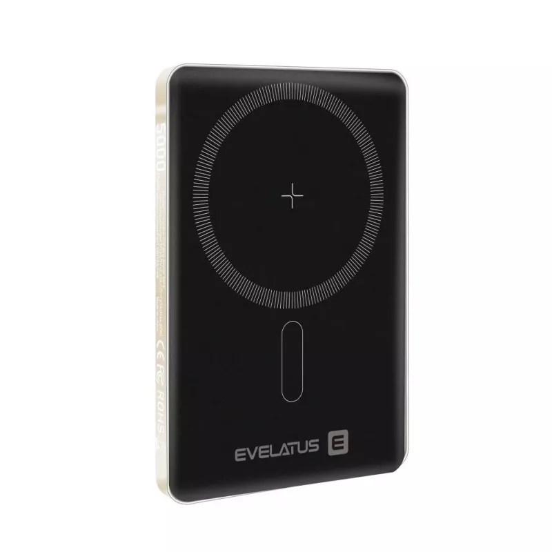 Evelatus Power bank PD20W 5000mAh MagLink Elite com carregamento sem fios Dourado