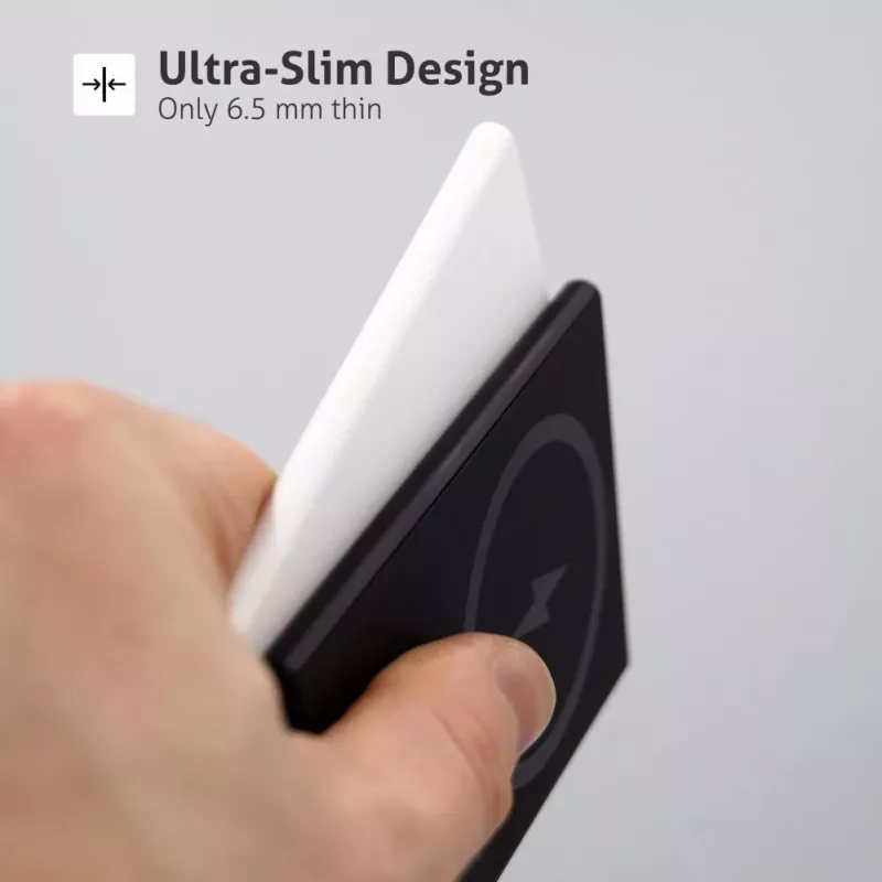 Evelatus Power bank 3000mAh Super Slim com carregamento sem fios EVEP03PBSSB Preto