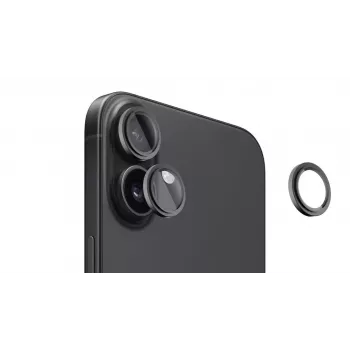 Evelatus Proteção de lentes da câmara Armor para Apple iPhone 16 / 16 Plus Preto