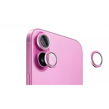 Evelatus Proteção de lentes da câmara Armor para Apple iPhone 16 / 16 Plus Rosa