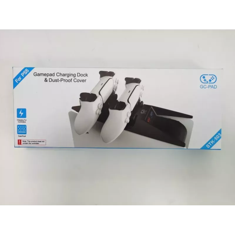 iLike P-5 Estação de Carregamento Duplo e Rápido para Sony PlayStation 5 PS5 Preto