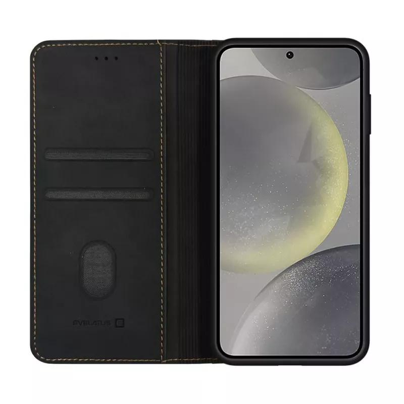 Evelatus Samsung Galaxy S24 Capa Tipo Livro Folio Preto