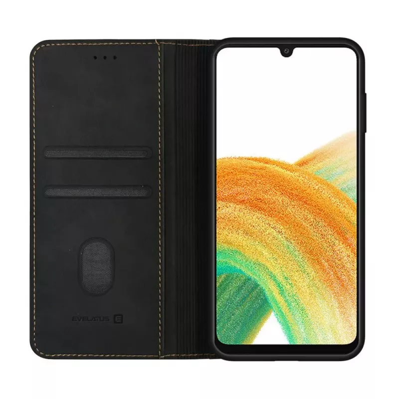 Evelatus Samsung Galaxy A33 Capa Tipo Livro Folio Preto