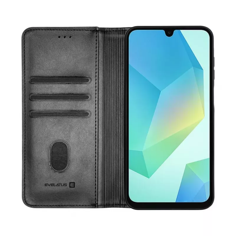 Evelatus Samsung Galaxy A56 Capa Tipo Livro Folio Slim Preto