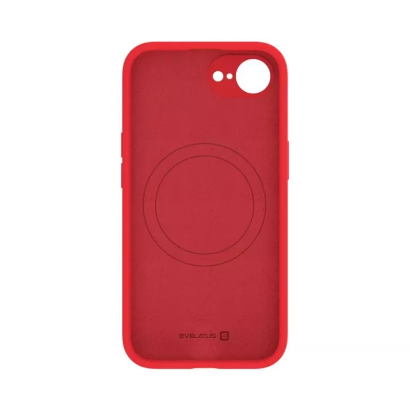 Evelatus Apple iPhone 16e / SE4 Capa de Silicone Soft Touch Premium MagSafe Vermelho