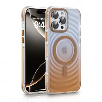 Evelatus Apple iPhone 15 EchoWave Clear MagSafe Dourado