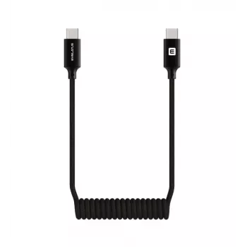 Evelatus AutoSpring Cabo espiral USB C para USB C 1,2M Preto