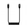 Evelatus AutoSpring Cabo espiral USB C para USB C 1,2M Preto