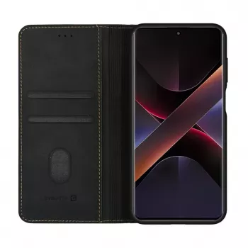 Evelatus Xiaomi Redmi Note 14 Pro 4G / Poco X7 Capa tipo livro Folio, preta