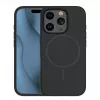 iLike Capa de silicone Soft Touch com íman para Apple iPhone 15 Pro preta
