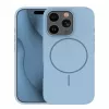 iLike Capa de silicone Soft Touch com íman para Apple iPhone 16 Pro azul-clara