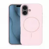 iLike Capa de silicone Soft Touch com íman para Apple iPhone 16 rosa-clara