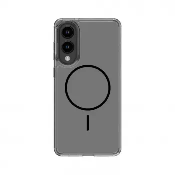 Capa Evelatus para Samsung Galaxy S25 Edge transparente em silicone MagSafe