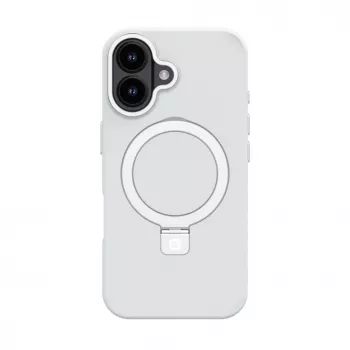 Capa Evelatus Shield para Apple iPhone 17 com MagSafe e suporte prateada mate