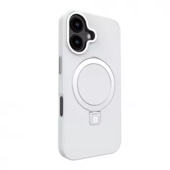 Capa Evelatus Shield para Apple iPhone 17 com MagSafe e suporte prateada mate