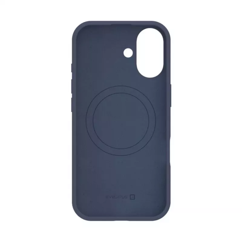 Capa Evelatus Premium para Apple iPhone 17 em silicone Soft Touch com MagSafe azul meia-noite