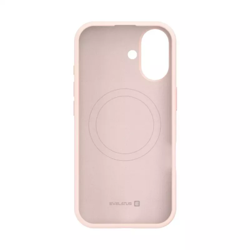 Capa Evelatus Premium para Apple iPhone 17 em silicone Soft Touch com MagSafe rosa areia