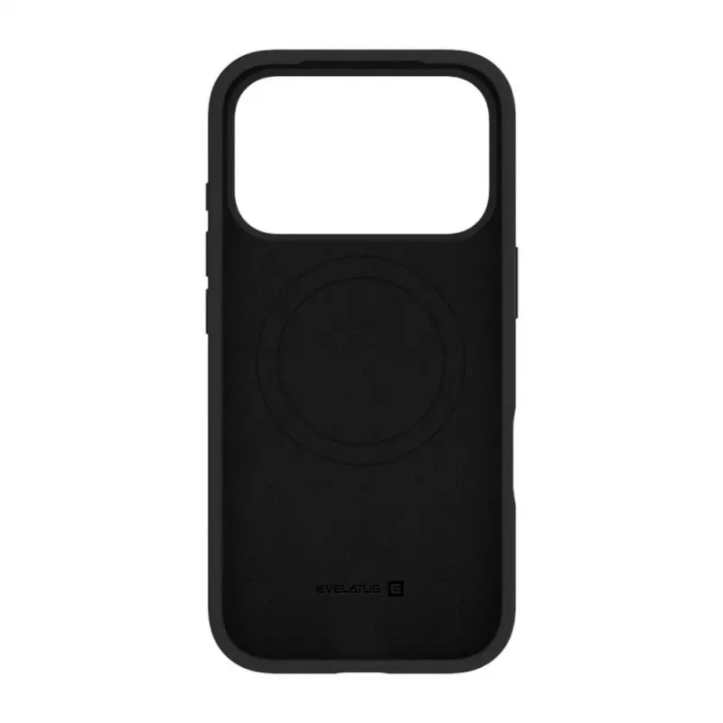 Capa Evelatus Premium para Apple iPhone 17 Pro em silicone Soft Touch com MagSafe preta