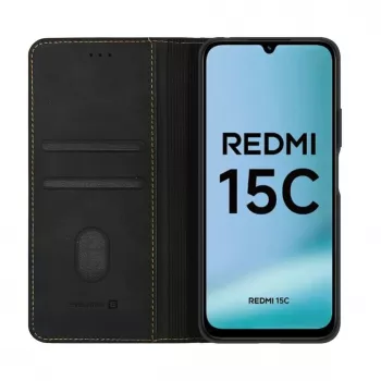 Evelatus Xiaomi Redmi 15C 4G/5G Book Case Folio preto