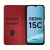 Evelatus Xiaomi Redmi 15C 4G/5G Book Case Folio vermelho