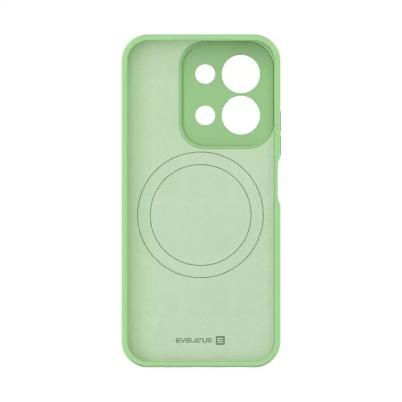 Evelatus Xiaomi Redmi 15C 4G/5G Capa de silicone soft-touch magnética Premium verde-menta