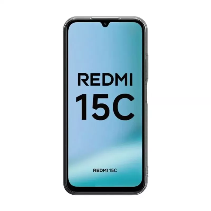 Evelatus Xiaomi Redmi 15C 4G/5G Capa de silicone transparente 1,5 mm TPU