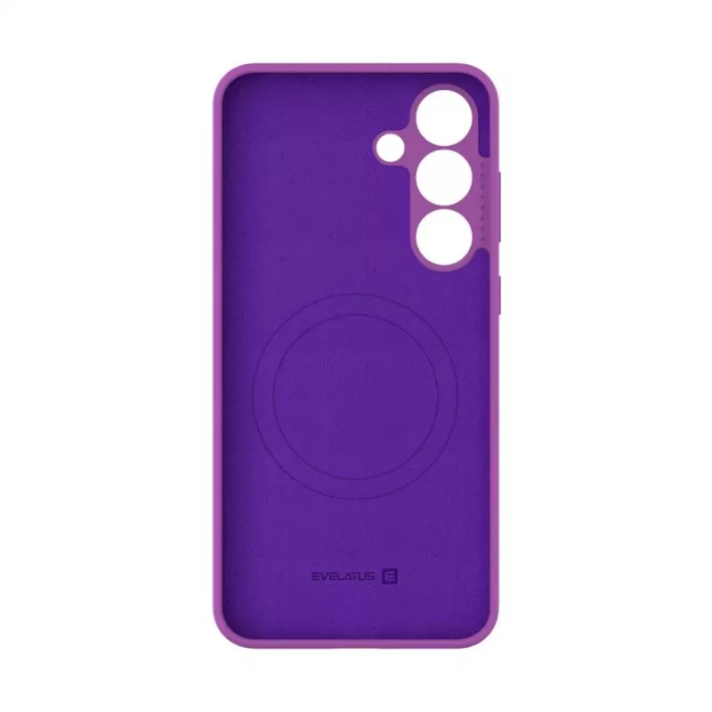 Evelatus Samsung Galaxy S25 FE Capa de silicone soft-touch magnética Premium roxa