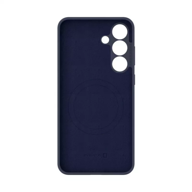 Evelatus Samsung Galaxy S25 FE Capa de silicone soft-touch magnética Premium azul-escuro