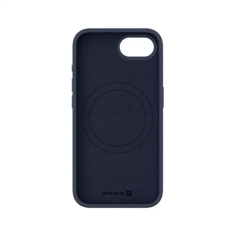 Evelatus Apple iPhone 16e Capa de silicone soft-touch magnética Premium azul-escuro