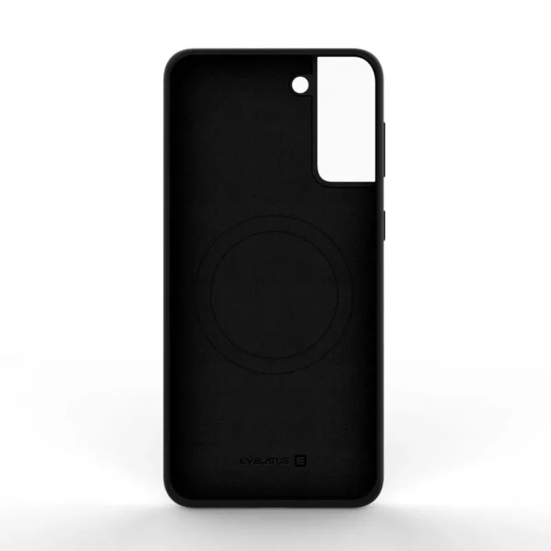Evelatus Samsung Galaxy S22 Capa de silicone soft-touch magnética Premium preta