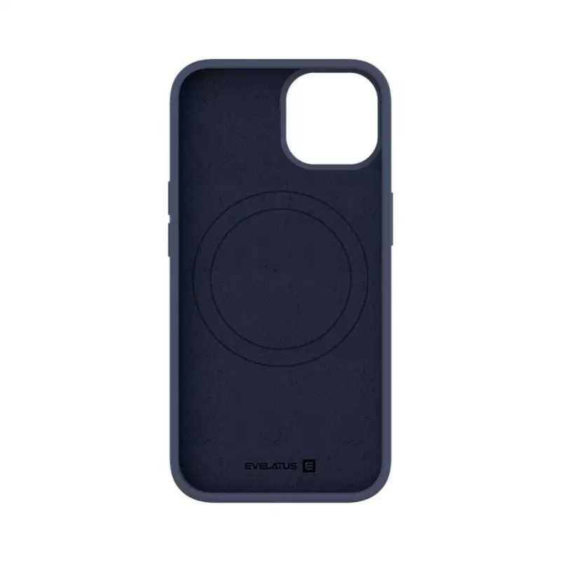Evelatus Apple iPhone 14 / 13 Capa de silicone soft-touch magnética Premium azul-escuro