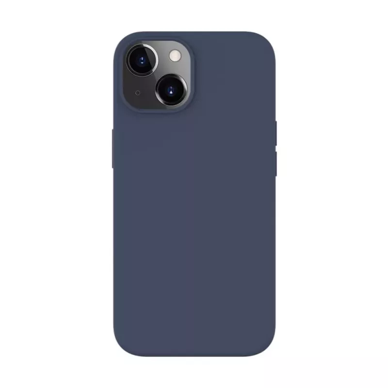 Evelatus Apple iPhone 14 / 13 Capa de silicone soft-touch magnética Premium azul-escuro