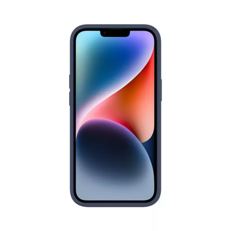 Evelatus Apple iPhone 14 / 13 Capa de silicone soft-touch magnética Premium azul-escuro