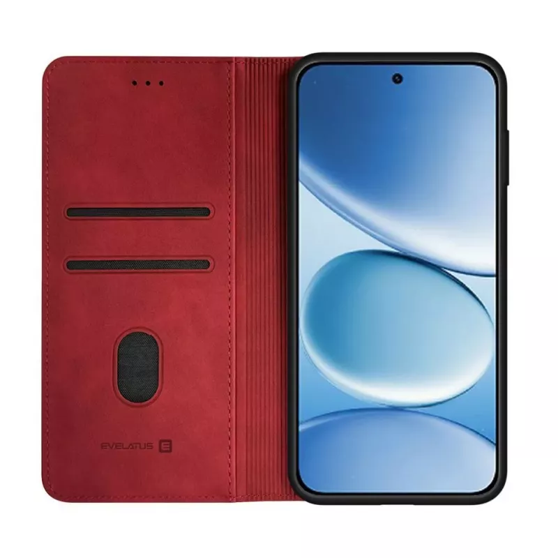 Evelatus Xiaomi Redmi Note 15 Pro Capa tipo livro vermelha