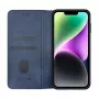 Evelatus Apple iPhone 13 / 14 Capa tipo livro folio azul-escuro