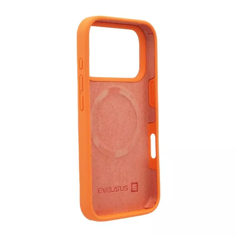 Evelatus Apple iPhone 17 Pro Capa de silicone soft-touch MagSafe Premium papaia
