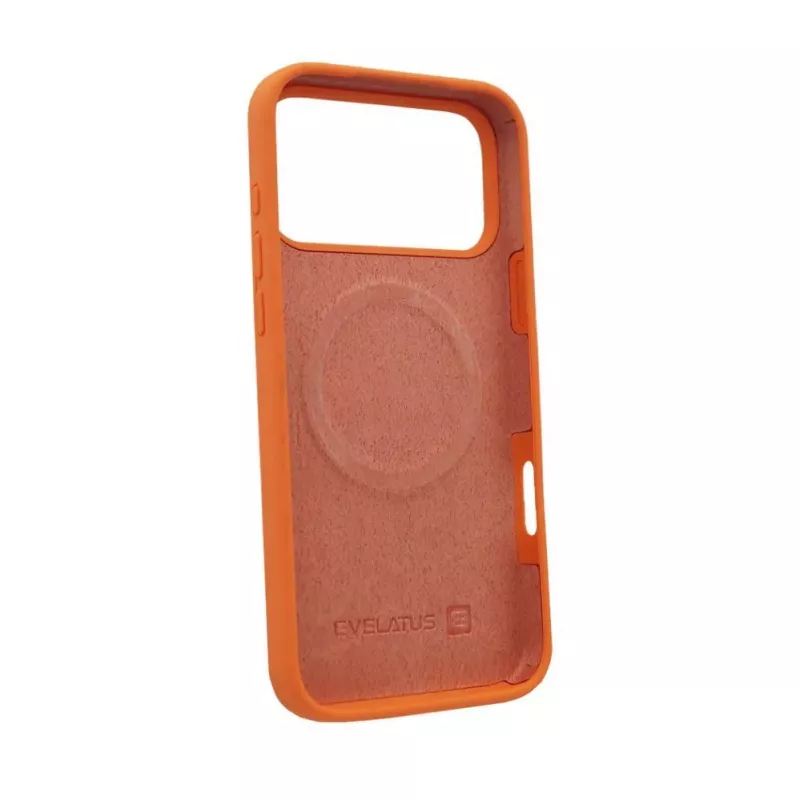 Evelatus Apple iPhone 17 Pro Max Capa de silicone soft-touch MagSafe Premium papaia