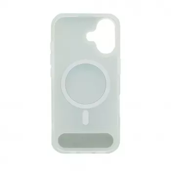 Evelatus Apple iPhone 17 Capa com revestimento de borracha MagSafe com suporte prateada