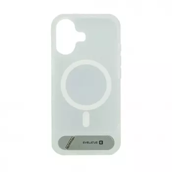 Evelatus Apple iPhone 17 Capa com revestimento de borracha MagSafe com suporte prateada