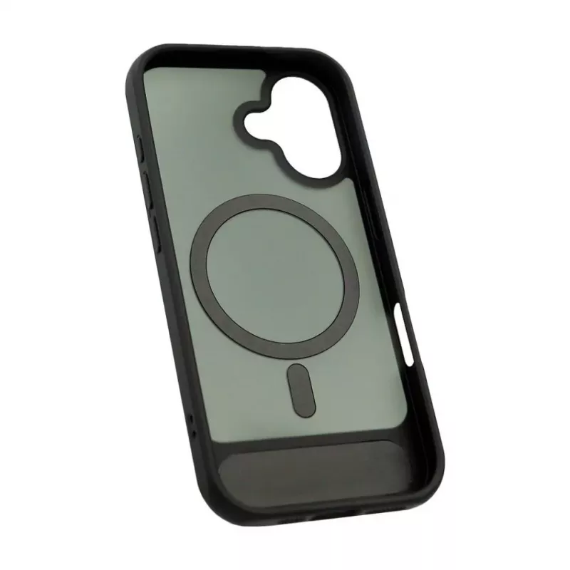 Evelatus Apple iPhone 17 Capa com revestimento de borracha MagSafe com suporte preta