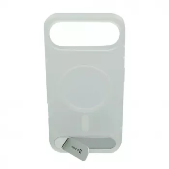 Evelatus Apple iPhone 17 Air Capa com revestimento de borracha MagSafe com suporte prateada