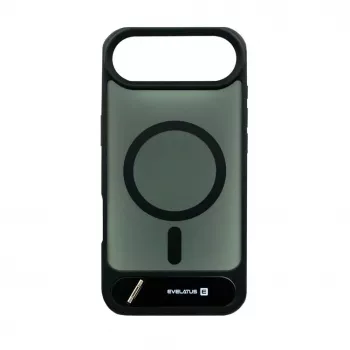 Evelatus Apple iPhone 17 Air Capa com revestimento de borracha MagSafe com suporte preta