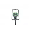 Evelatus Suporte de ventoinha para carro com ímã e carregamento sem fios MagSafe Qi - preto