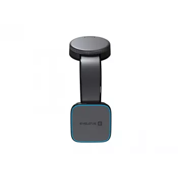 Evelatus Suporte de ventosa dobrável e giratório 360° com ímã e carregamento sem fios MagSafe Qi para painel/para-brisas do carro, preto