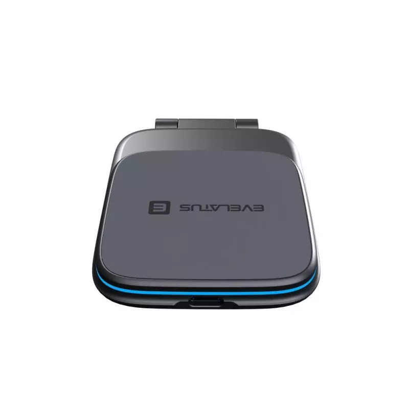 Evelatus MagSafe Qi suporte magnético com carregamento sem fios para ecrã do carro/painel, portátil, tablet, monitor – preto