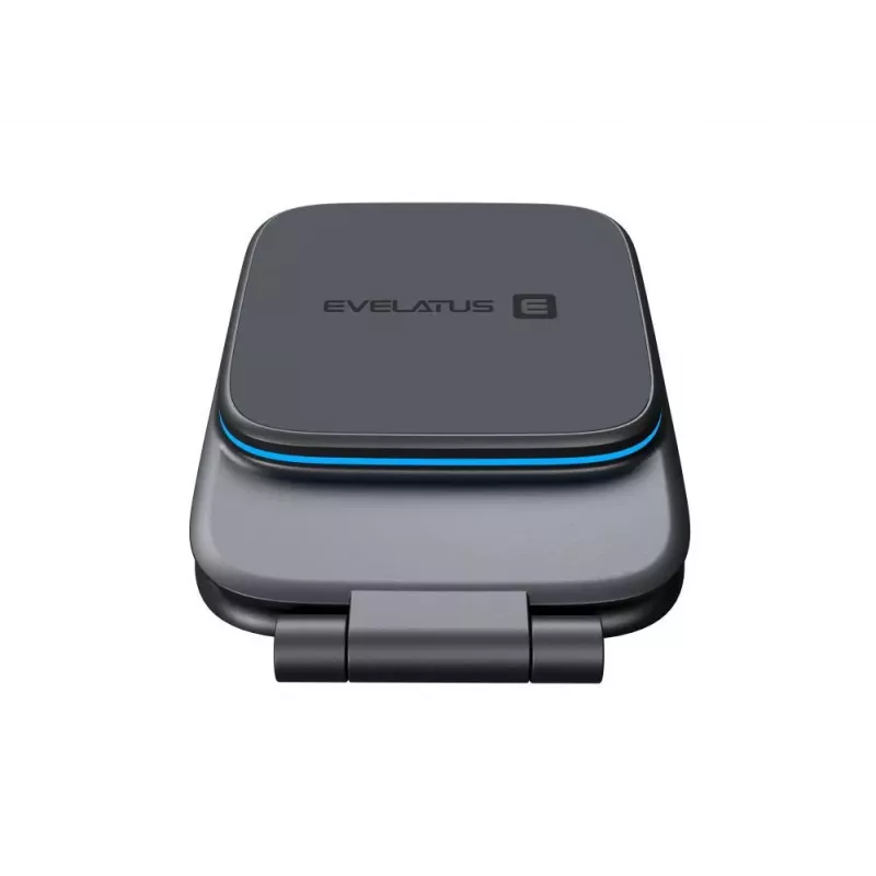 Evelatus MagSafe Qi suporte magnético com carregamento sem fios para ecrã do carro/painel, portátil, tablet, monitor – preto